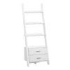 Monarch Specialties I 2562 Bookshelf, Bookcase, Etagere, Ladder, 4 Tier, 69"h, Office, Bedroom, Laminate, White, Contemporary, Modern - 83-2562 - Mounts For Less