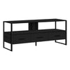 Monarch Specialties I 2616 Tv Stand, 48 Inch, Console, Media Entertainment Center, Storage Drawers, Living Room, Bedroom, Laminate, Metal, Black, Contemporary, Modern - 83-2616 - Mounts For Less