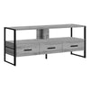 Monarch Specialties I 2617 Tv Stand, 48 Inch, Console, Media Entertainment Center, Storage Drawers, Living Room, Bedroom, Laminate, Metal, Grey, Black, Contemporary, Modern - 83-2617 - Mounts For Less
