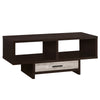 Monarch Specialties I 2811 Coffee Table - Espresso / Taupe Reclaimed Wood-look - 83-2811 - Mounts For Less