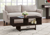 Monarch Specialties I 2811 Coffee Table - Espresso / Taupe Reclaimed Wood-look - 83-2811 - Mounts For Less