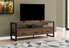 Monarch Specialties I 2820 Tv Stand, 60 Inch, Console, Media Entertainment Center, Storage Drawers, Living Room, Bedroom, Metal, Laminate, Brown, Black, Contemporary, Modern - 83-2820 - Mounts For Less
