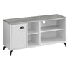 Monarch Specialties I 2840 Tv Stand, 48 Inch, Console, Media Entertainment Center, Storage Cabinet, Living Room, Bedroom, Laminate, Metal, Grey, White, Contemporary, Modern - 83-2840 - Mounts For Less
