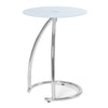 Monarch Specialties I 3003 Accent Table - Chrome Metal With Frosted Tempered Glass - 83-3003 - Mounts For Less