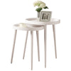 Monarch Specialties I 3081 Nesting Table - 2pcs Set / White - 83-3081 - Mounts For Less