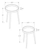 Monarch Specialties I 3081 Nesting Table - 2pcs Set / White - 83-3081 - Mounts For Less