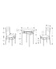 Monarch Specialties I 3095 Dining Table Set, 3pcs Set, Small, 30" Round, Kitchen, Metal, Laminate, Black, Grey, Contemporary, Modern - 83-3095 - Mounts For Less
