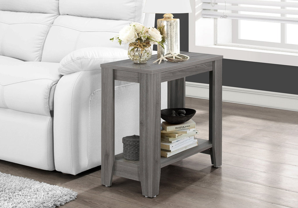 Monarch Specialties I 3118 Accent Table, Side, End, Nightstand, Lamp, Living Room, Bedroom, Laminate, Grey, Transitional - 83-3118 - Mounts For Less
