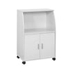 Monarch Specialties I 3139 Kitchen Cart, Rolling Mobile, Storage, Utility, Laminate, White, Contemporary, Modern - 83-3139 - Mounts For Less