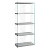 Monarch Specialties I 3233 Bookshelf, Bookcase, Etagere, 5 Tier, 60"h, Office, Bedroom, Tempered Glass, Laminate, Grey, Clear, Contemporary, Modern - 83-3233 - Mounts For Less