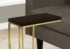 Monarch Specialties I 3235 Accent Table - Espresso / Gold Metal - 83-3235 - Mounts For Less