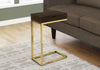 Monarch Specialties I 3236 Accent Table, C-shaped, End, Side, Snack, Storage Drawer, Living Room, Bedroom, Metal, Laminate, Brown, Gold, Contemporary, Modern - 83-3236 - Mounts For Less