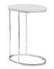 Monarch Specialties I 3246 Accent Table, C-shaped, End, Side, Snack, Living Room, Bedroom, Metal, Laminate, Glossy White, Chrome, Contemporary, Modern - 83-3246 - Mounts For Less