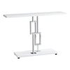 Monarch Specialties I 3266 Accent Table, Console, Entryway, Narrow, Sofa, Living Room, Bedroom, Metal, Laminate, Glossy White, Chrome, Contemporary, Modern - 83-3266 - Mounts For Less