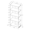 Monarch Specialties I 3289 Bookshelf, Bookcase, Etagere, 5 Tier, 60"h, Office, Bedroom, Tempered Glass, Laminate, Glossy White, Clear, Contemporary, Modern - 83-3289 - Mounts For Less