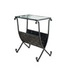 Monarch Specialties I 3313 Accent Table - Black / Taupe Mix Metal W/ Tempered Glass - 83-3313 - Mounts For Less