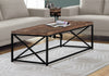Monarch Specialties I 3416 Coffee Table, Accent, Cocktail, Rectangular, Living Room, 44"l, Metal, Laminate, Brown, Black, Contemporary, Modern - 83-3416 - Mounts For Less