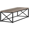 Monarch Specialties I 3418 Coffee Table, Accent, Cocktail, Rectangular, Living Room, 44"l, Metal, Laminate, Beige, Black, Contemporary, Modern - 83-3418 - Mounts For Less