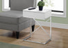 Monarch Specialties I 3470 Accent Table, Side, End, Nightstand, Lamp, Storage Drawer, Living Room, Bedroom, Metal, Laminate, Glossy White, Chrome, Contemporary, Modern - - Mounts For Less