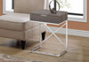 Monarch Specialties I 3475 Accent Table, Side, End, Nightstand, Lamp, Storage Drawer, Living Room, Bedroom, Metal, Laminate, Brown, Chrome, Contemporary, Modern - - Mounts For Less