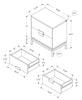 Monarch Specialties I 3490 Accent Table, Side, End, Nightstand, Lamp, Storage Drawer, Living Room, Bedroom, Metal, Laminate, Glossy White, Chrome, Contemporary, Modern - - Mounts For Less