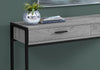 Monarch Specialties I 3510 Accent Table, Console, Entryway, Narrow, Sofa, Storage Drawer, Living Room, Bedroom, Metal, Laminate, Grey, Black, Contemporary, Modern - 83-3510 - Mounts For Less