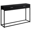 Monarch Specialties I 3512 Accent Table, Console, Entryway, Narrow, Sofa, Storage Drawer, Living Room, Bedroom, Metal, Laminate, Black, Contemporary, Modern - 83-3512 - Mounts For Less