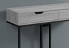 Monarch Specialties I 3519 Accent Table, Console, Entryway, Narrow, Sofa, Storage Drawer, Living Room, Bedroom, Metal, Laminate, Grey, Black, Contemporary, Modern - 83-3519 - Mounts For Less