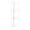 Monarch Specialties I 3626 Bookshelf, Bookcase, Etagere, Corner, 3 Tier, 58"h, Office, Bedroom, Metal, White, Contemporary, Modern - 83-3626 - Mounts For Less