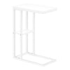 Monarch Specialties I 3676 Accent Table, C-shaped, End, Side, Snack, Living Room, Bedroom, Metal, Laminate, White, Contemporary, Modern - 83-3676 - Mounts For Less