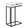 Monarch Specialties I 3770 Accent Table, C-shaped, End, Side, Snack, Storage Drawer, Living Room, Bedroom, Metal, Laminate, White, Black, Contemporary, Modern - 83-3770 - Mounts For Less