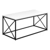 Monarch Specialties I 3780 Coffee Table, Accent, Cocktail, Rectangular, Living Room, 40"l, Metal, Laminate, White, Black, Contemporary, Modern - 83-3780 - Mounts For Less