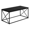 Monarch Specialties I 3781 Coffee Table, Accent, Cocktail, Rectangular, Living Room, 40"l, Metal, Laminate, Black, Contemporary, Modern - 83-3781 - Mounts For Less