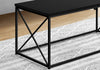 Monarch Specialties I 3781 Coffee Table, Accent, Cocktail, Rectangular, Living Room, 40"l, Metal, Laminate, Black, Contemporary, Modern - 83-3781 - Mounts For Less