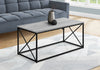 Monarch Specialties I 3782 Coffee Table, Accent, Cocktail, Rectangular, Living Room, 40"l, Metal, Laminate, Grey, Black, Contemporary, Modern - 83-3782 - Mounts For Less