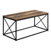 Monarch Specialties I 3784 Coffee Table, Accent, Cocktail, Rectangular, Living Room, 40"l, Metal, Laminate, Brown, Black, Contemporary, Modern - 83-3784 - Mounts For Less