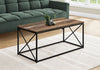 Monarch Specialties I 3784 Coffee Table, Accent, Cocktail, Rectangular, Living Room, 40"l, Metal, Laminate, Brown, Black, Contemporary, Modern - 83-3784 - Mounts For Less