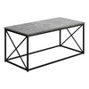 Monarch Specialties I 3785 Coffee Table, Accent, Cocktail, Rectangular, Living Room, 40"l, Metal, Laminate, Grey, Black, Contemporary, Modern - 83-3785 - Mounts For Less