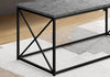 Monarch Specialties I 3785 Coffee Table, Accent, Cocktail, Rectangular, Living Room, 40"l, Metal, Laminate, Grey, Black, Contemporary, Modern - 83-3785 - Mounts For Less