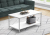 Monarch Specialties I 3800 Coffee Table, Accent, Cocktail, Rectangular, Living Room, 40"l, Metal, Laminate, White, Grey, Contemporary, Modern - 83-3800 - Mounts For Less