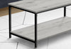 Monarch Specialties I 3801 Coffee Table, Accent, Cocktail, Rectangular, Living Room, 40"l, Metal, Laminate, Grey, Black, Contemporary, Modern - 83-3801 - Mounts For Less