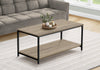 Monarch Specialties I 3802 Coffee Table, Accent, Cocktail, Rectangular, Living Room, 40"l, Metal, Laminate, Brown, Black, Contemporary, Modern - 83-3802 - Mounts For Less