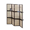 Monarch Specialties I 4624 Folding Screen - 4 Panel / Espresso / 2 Display Shelves - 83-4624 - Mounts For Less
