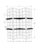 Monarch Specialties I 4624 Folding Screen - 4 Panel / Espresso / 2 Display Shelves - 83-4624 - Mounts For Less
