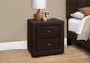 Monarch Specialties I 5601 Bedroom Accent, Nightstand, End, Side, Lamp, Storage Drawer, Bedroom, Upholstered, Pu Leather Look, Brown, Transitional - 83-5601 - Mounts For Less