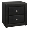 Monarch Specialties I 5603 Bedroom Accent, Nightstand, End, Side, Lamp, Storage Drawer, Bedroom, Upholstered, Pu Leather Look, Black, Transitional - 83-5603 - Mounts For Less