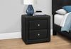 Monarch Specialties I 5603 Bedroom Accent, Nightstand, End, Side, Lamp, Storage Drawer, Bedroom, Upholstered, Pu Leather Look, Black, Transitional - 83-5603 - Mounts For Less