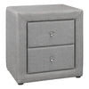 Monarch Specialties I 5604 Bedroom Accent, Nightstand, End, Side, Lamp, Storage Drawer, Bedroom, Upholstered, Linen Look, Grey, Transitional - - Mounts For Less