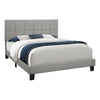 Monarch Specialties I 5604Q Bed Queen Size Grey Linen - 83-5604Q - Mounts For Less