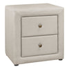 Monarch Specialties I 5605 Bedroom Accent, Nightstand, End, Side, Lamp, Storage Drawer, Bedroom, Upholstered, Linen Look, Beige, Transitional - 83-5605 - Mounts For Less